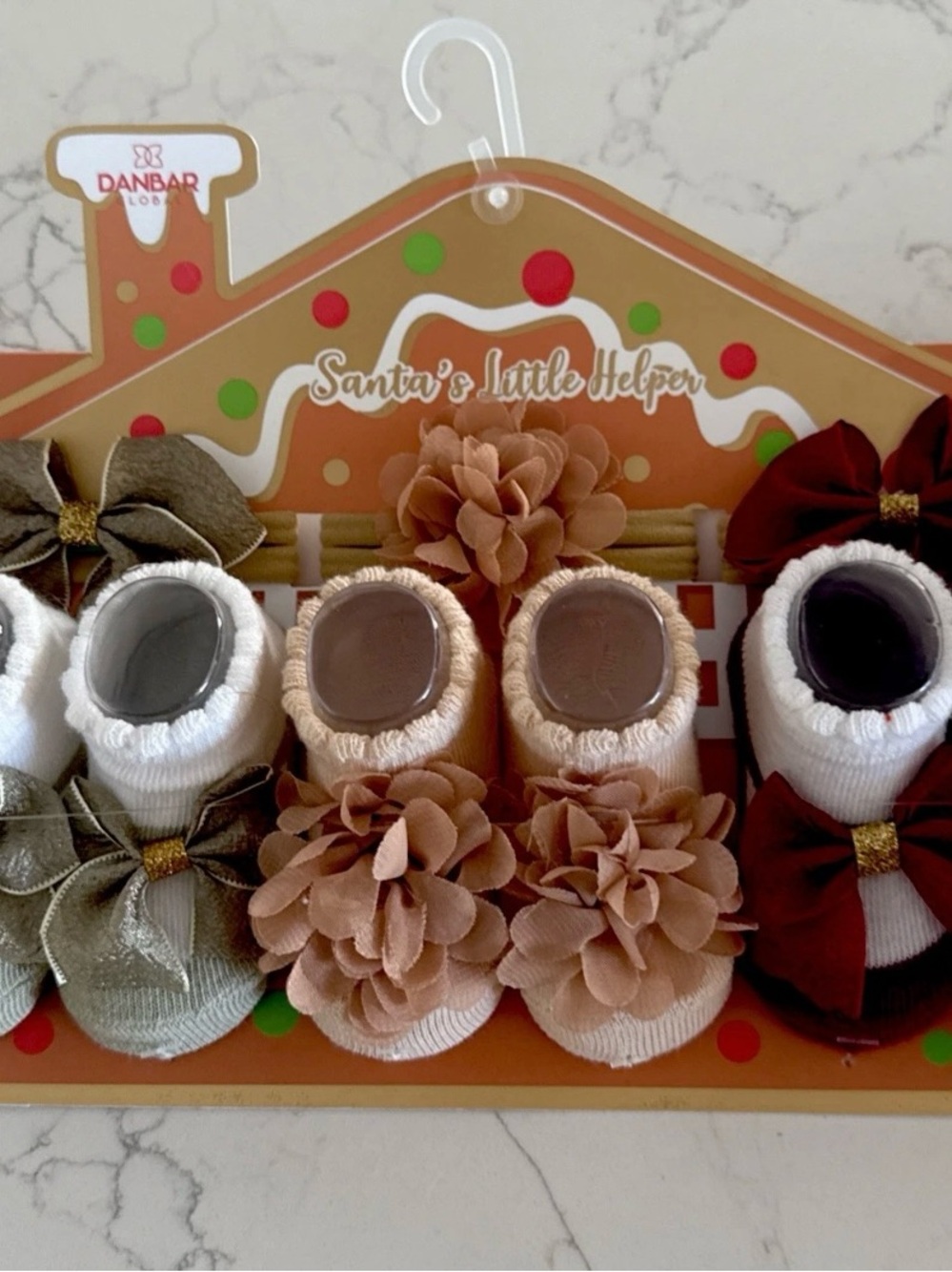 NEW Danbar Set Of 3 BABYGIRL Booties & Matching Headbands~Sparkle & Shine